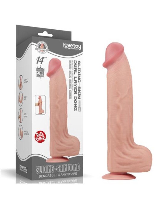 Фалоімітатор - Sliding-Skin Dual Layer Dong 14