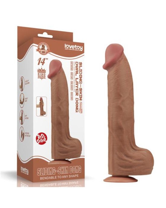Фалоімітатор - Sliding-Skin Dual Layer Dong 14 Фалоімітатор - Sliding-Skin Dual Layer Dong 14