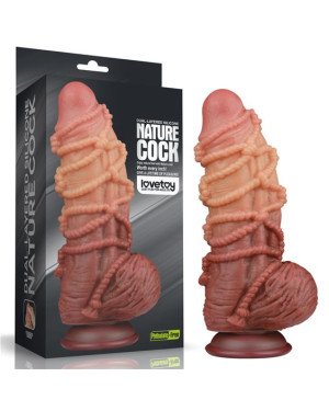Фалоімітатор - Dual-Layered Silicone Cock With Rope 9.5