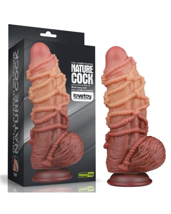 Фалоімітатор - Dual-Layered Silicone Cock With Rope 9.5 Фалоімітатор - Dual-Layered Silicone Cock With Rope 9.5