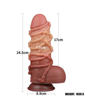 Фалоімітатор - Dual-Layered Silicone Cock With Rope 9.5 Фалоімітатор - Dual-Layered Silicone Cock With Rope 9.5