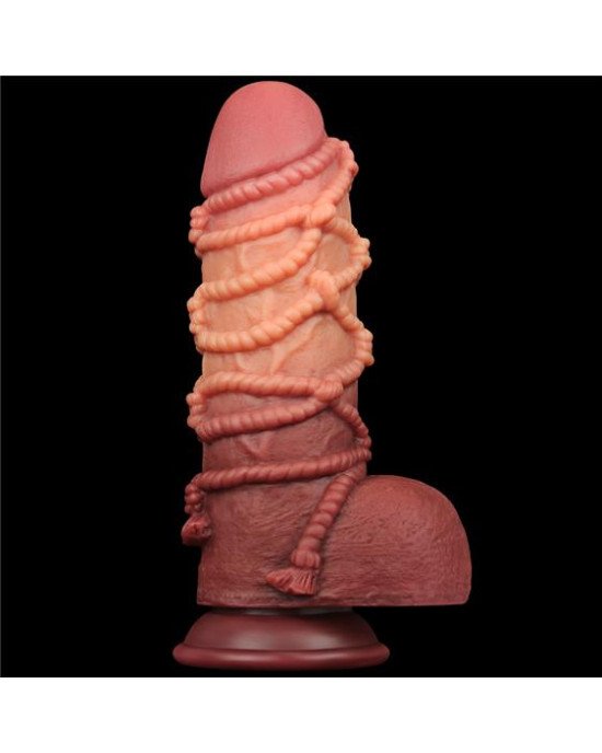 Фалоімітатор - Dual-Layered Silicone Cock With Rope 9.5