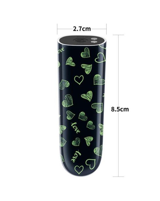 Вібропуля - Rechargeable Glow-in-the-dark Heart Massager