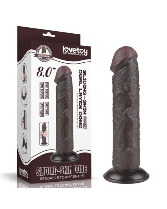 Фалоімітатор - Sliding-Skin Dual Layer Dong 8 Фалоімітатор - Sliding-Skin Dual Layer Dong 8