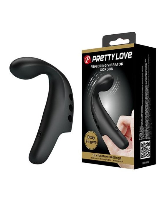 Вібронасадка на палець - Pretty Love Fingering Vibrator Gordon Black Вібронасадка на палець - Pretty Love Fingering Vibrator Gordon Black