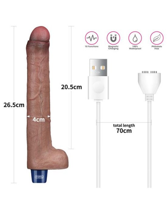 Вібратор - Real Softee Rechargeable Silicone Vibrating Dildo 10.5 Вібратор - Real Softee Rechargeable Silicone Vibrating Dildo 10.5