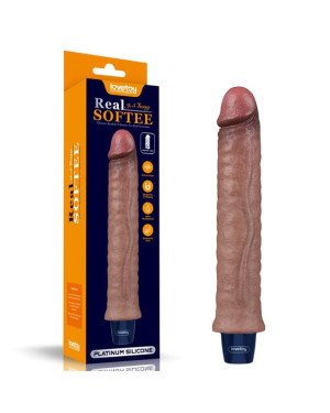 Вібратор - Real Softee Rechargeable Silicone Vibrating Dildo 9.5