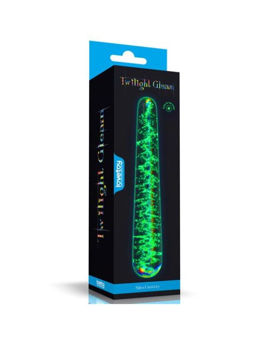 Фалоімітатор - Twilight Gleam Glow-in-the-dark Glass Dildo Slim Fantasy Фалоімітатор - Twilight Gleam Glow-in-the-dark Glass Dildo Slim Fantasy
