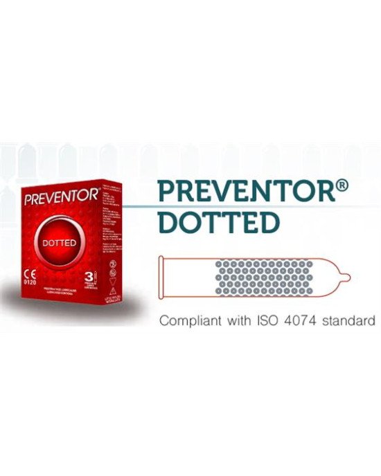 Презервативи - Preventor Dotted, 3 шт. Презервативи - Preventor Dotted, 3 шт.