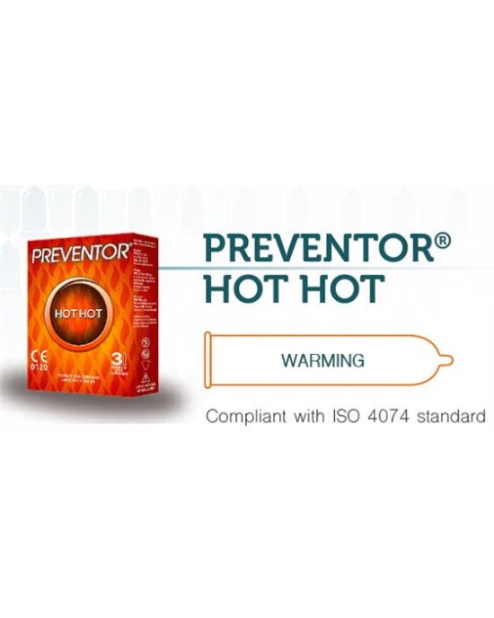Презервативи - Preventor Hot Hot, 3 шт. Презервативи - Preventor Hot Hot, 3 шт.