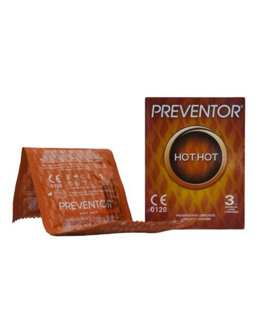 Презервативи - Preventor Hot Hot, 3 шт. Презервативи - Preventor Hot Hot, 3 шт.
