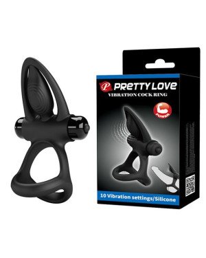 Ерекційне кільце - Pretty Love Vibration Cock Ring Black