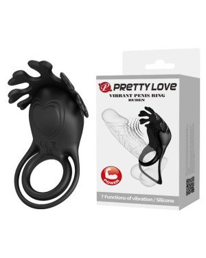 Ерекційне кільце - Pretty Love Vibrant Penis Ring Ruben Black