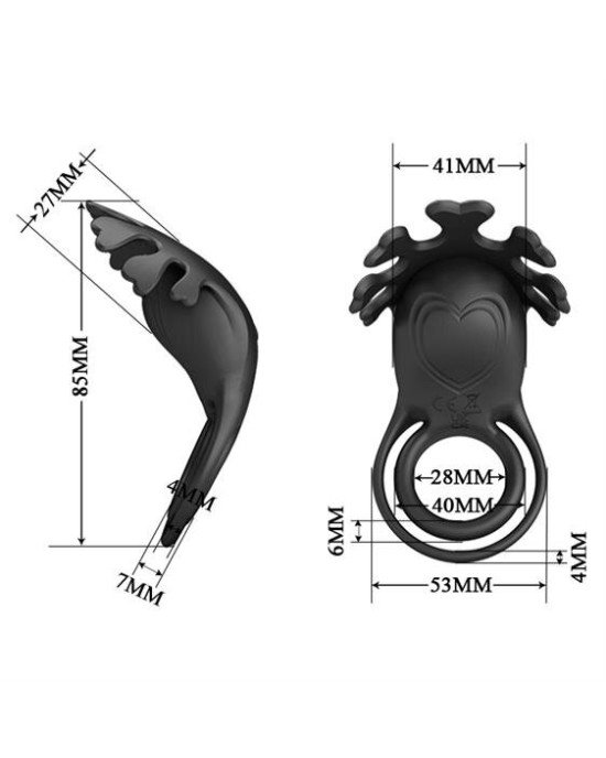 Ерекційне кільце - Pretty Love Vibrant Penis Ring Ruben Black Ерекційне кільце - Pretty Love Vibrant Penis Ring Ruben Black