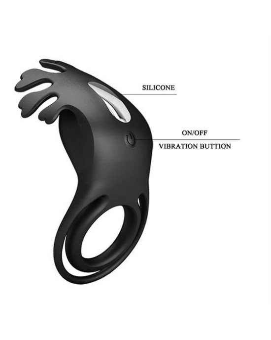 Ерекційне кільце - Pretty Love Vibrant Penis Ring Ruben Black Ерекційне кільце - Pretty Love Vibrant Penis Ring Ruben Black