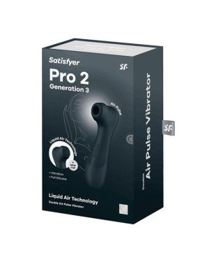 Кліторальний стимулятор - Satisfyer Pro 2 Generation 3 With Liquid Air Black