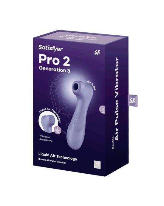 Кліторальний стимулятор - Satisfyer Pro 2 Generation 3 With Liquid Air Lilac Кліторальний стимулятор - Satisfyer Pro 2 Generation 3 With Liquid Air Lilac