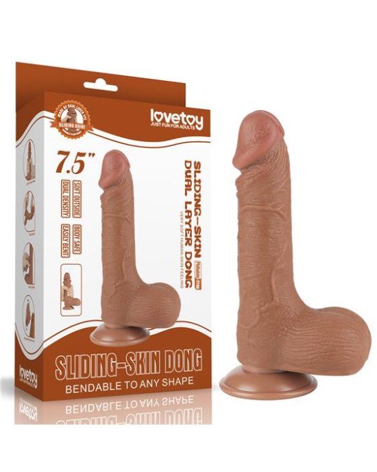 Фалоімітатор - Sliding-Skin Dual Layer Dong 7.5