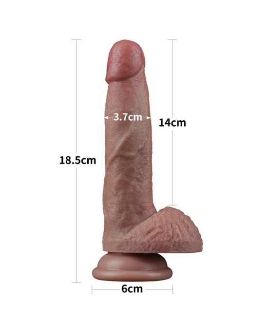 Фалоімітатор - Dual-Layered Silicone Cock 7 Фалоімітатор - Dual-Layered Silicone Cock 7