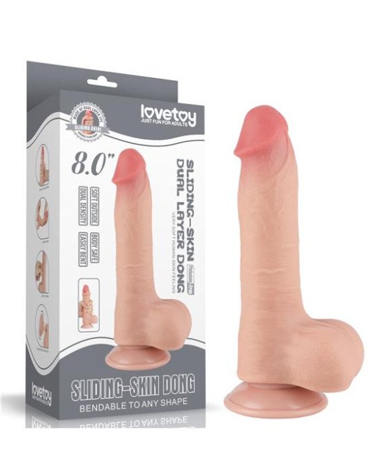 Фалоімітатор - Sliding-Skin Dual Layer Dong 8 Фалоімітатор - Sliding-Skin Dual Layer Dong 8