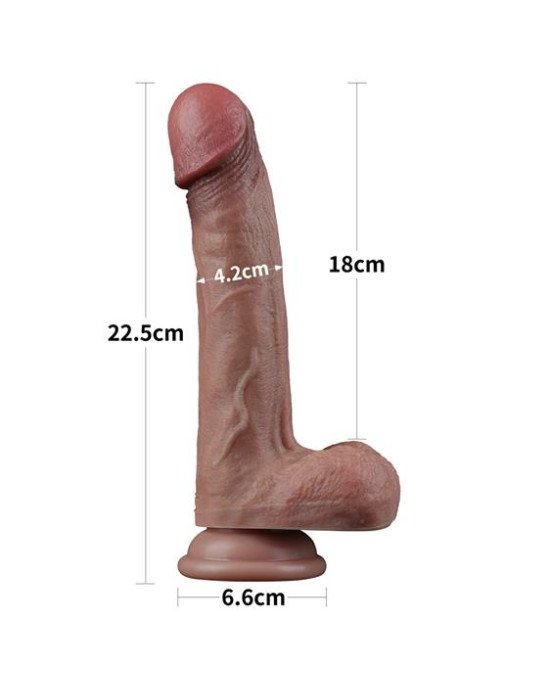 Фалоімітатор - Dual-Layered Silicone Cock 9 Фалоімітатор - Dual-Layered Silicone Cock 9
