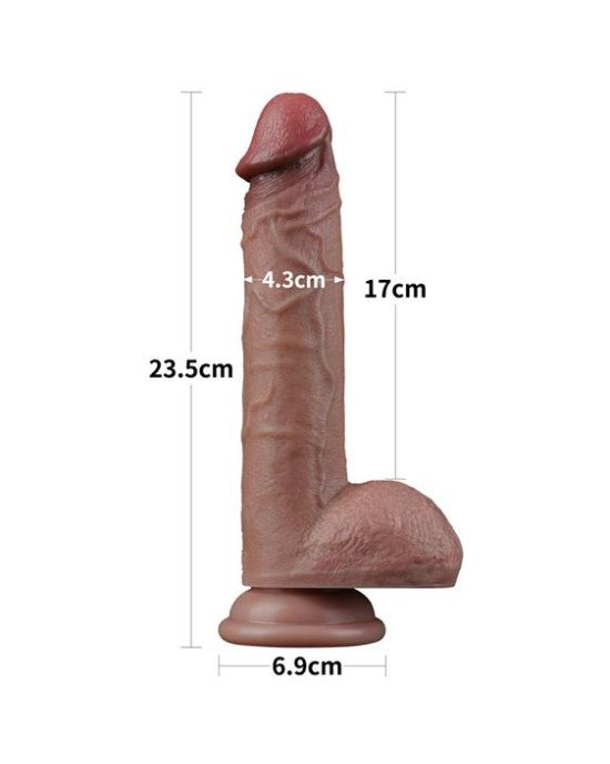 Фалоімітатор - Dual-Layered Silicone Cock 9 Фалоімітатор - Dual-Layered Silicone Cock 9