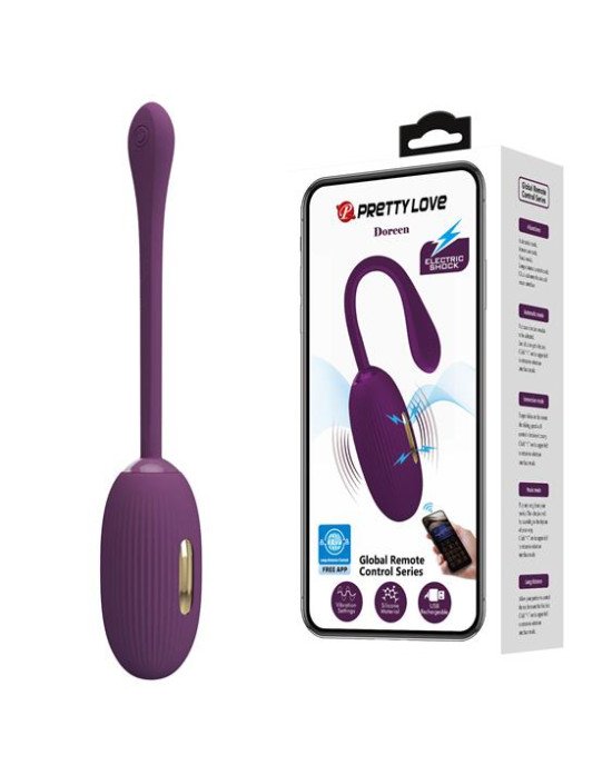 Віброяйце - Pretty Love Doreen Electric Shock Egg Purple (App) Віброяйце - Pretty Love Doreen Electric Shock Egg Purple (App)