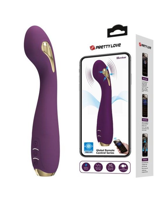 Вібратор - Pretty Love Hector Vibrator Dark Purple (App)