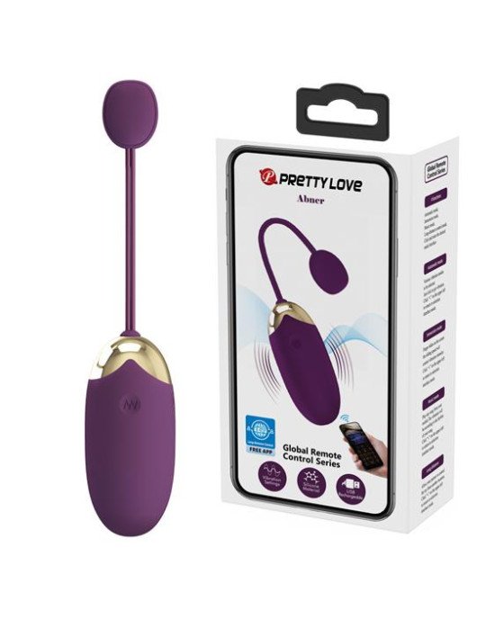 Віброяйце - Pretty Love Abner Vibrating Egg Dark Purple (App) Віброяйце - Pretty Love Abner Vibrating Egg Dark Purple (App)