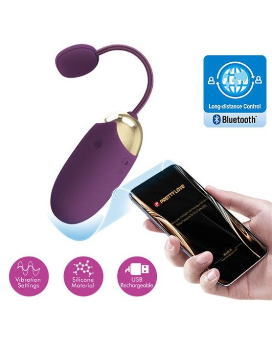 Віброяйце - Pretty Love Abner Vibrating Egg Dark Purple (App) Віброяйце - Pretty Love Abner Vibrating Egg Dark Purple (App)