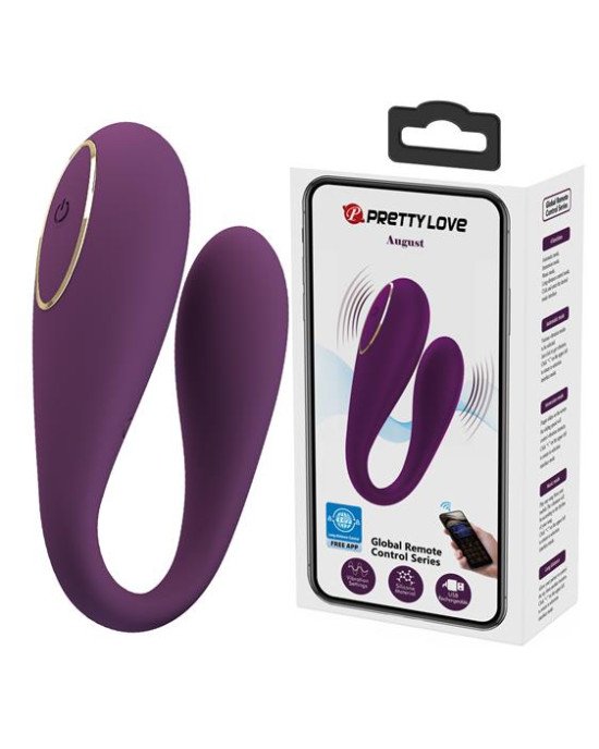 Вібратор - Pretty Love August Stimulator Dark Purple (App)