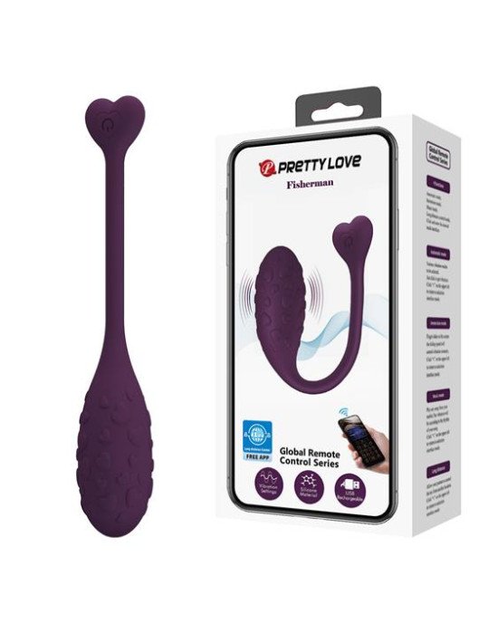 Віброяйце - Pretty Love Fisherman Vibrating Egg Purple (App) Віброяйце - Pretty Love Fisherman Vibrating Egg Purple (App)