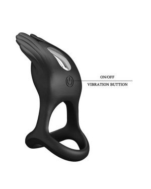 Ерекційне кільце - Pretty Love Silas Vibrant Penis Ring Black Ерекційне кільце - Pretty Love Silas Vibrant Penis Ring Black