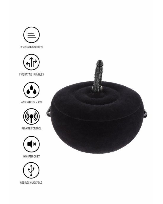 Inflatable Fuck Seat w. Remote Black Inflatable Fuck Seat w. Remote Black