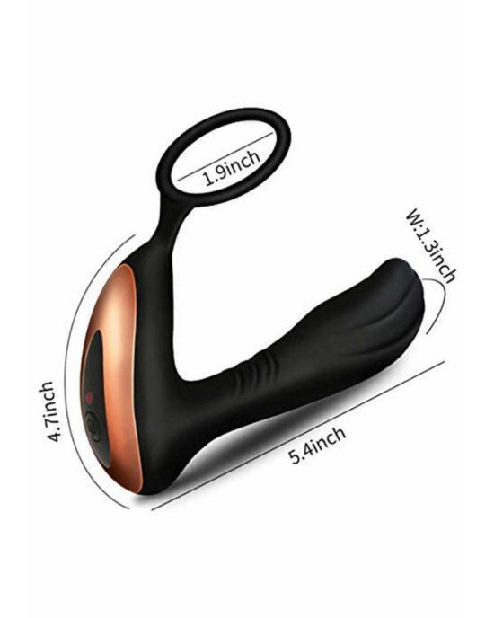 Масажер простати - Prostate Massager With Ring, 10 Function