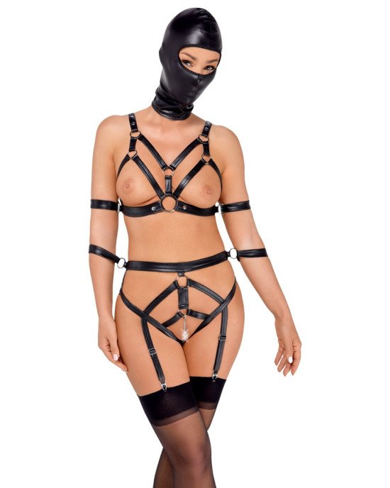 Боді з маскою - 2480492 Bad Kitty Strap+Mask Set, black Боді з маскою - 2480492 Bad Kitty Strap+Mask Set, black