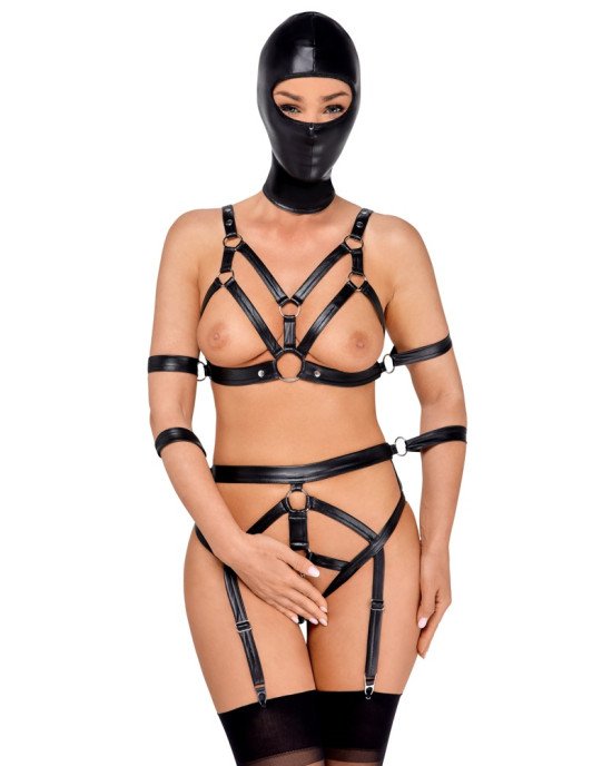 Боді з маскою - 2480492 Bad Kitty Strap+Mask Set, black Боді з маскою - 2480492 Bad Kitty Strap+Mask Set, black