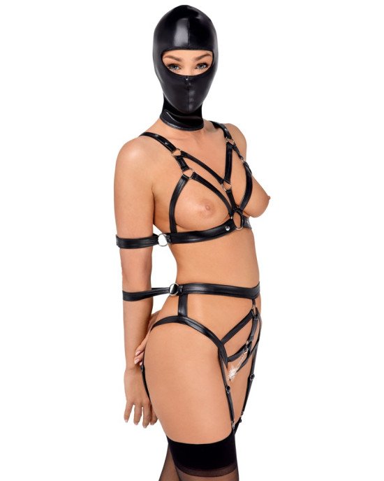 Боді з маскою - 2480492 Bad Kitty Strap+Mask Set, black Боді з маскою - 2480492 Bad Kitty Strap+Mask Set, black