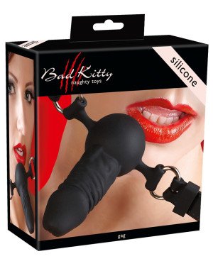 Кляп-фалоімітатор - Bad Kitty Silicone Dildo Gag
