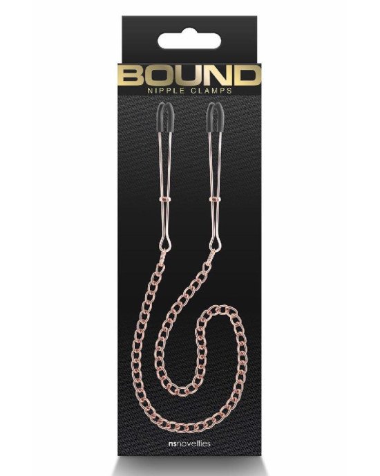 Затискачі для сосків - Bound Nipple Clamps Dc3 Rose Gold Затискачі для сосків - Bound Nipple Clamps Dc3 Rose Gold