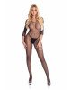 Бодістокінг - Pink Lipstick Lingerie Risque Crotchless Bodystocking Black, S/M Бодістокінг - Pink Lipstick Lingerie Risque Crotchless Bodystocking Black, S/M