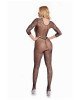 Бодістокінг - Pink Lipstick Lingerie Risque Crotchless Bodystocking Black, S/M Бодістокінг - Pink Lipstick Lingerie Risque Crotchless Bodystocking Black, S/M