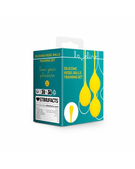 Набір вагінальних кульок - Loveline Silicone Kegel Balls Training Set Carambola