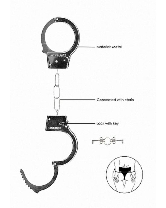 Наручники - Ouch! Beginner's Handcuffs Metal Наручники - Ouch! Beginner's Handcuffs Metal