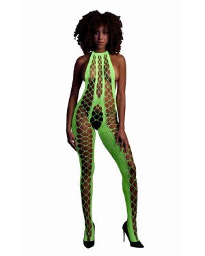 Бодістокінг - Ouch! Bodystocking With Halterneck Green, XS/XL