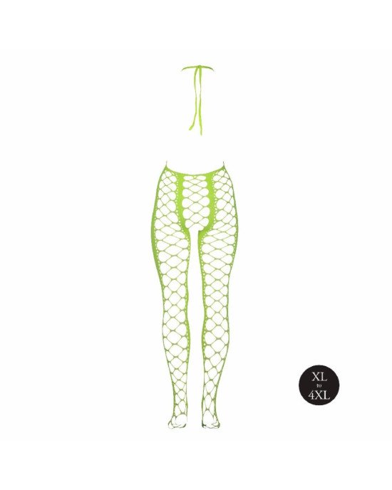 Бодістокінг - Ouch! Bodystocking With Halterneck Green, XL/4XL Бодістокінг - Ouch! Bodystocking With Halterneck Green, XL/4XL