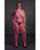 Бодістокінг - Ouch! Bodystocking With Halterneck Pink, XL/4XL Бодістокінг - Ouch! Bodystocking With Halterneck Pink, XL/4XL