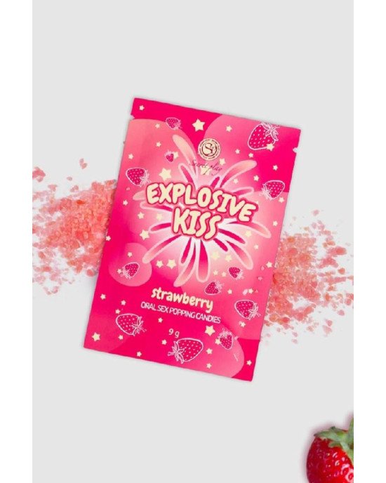 Стріляючі цукерки для орального сексу - Secret Play Explosive Kiss Strawberry, 9 г Стріляючі цукерки для орального сексу - Secret Play Explosive Kiss Strawberry, 9 г