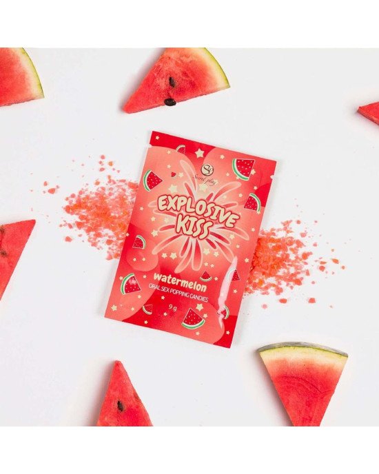 Стріляючі цукерки для орального сексу - Secret Play Explosive Kiss Watermelon, 9 г