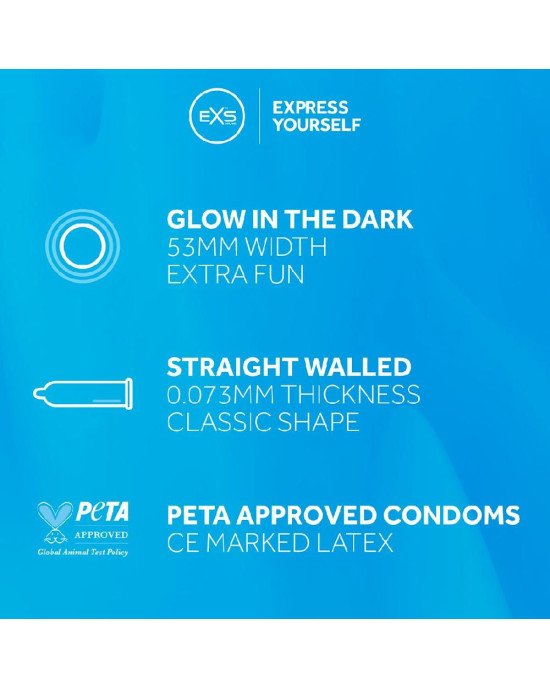 Презервативи - EXS Glow, 3 шт. Презервативи - EXS Glow, 3 шт.